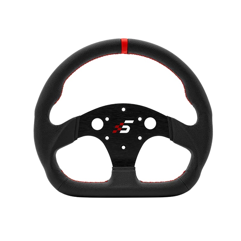 D-Shaped Steering wheel without HUB | 325mm | Leather