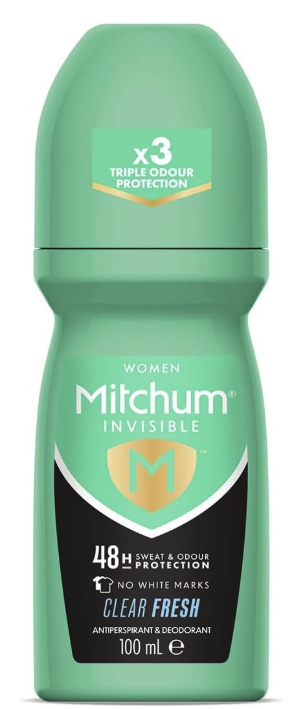 Mitchum Desodorante en barra y antitranspirante Triple Odor Defense con protección de 48 horas para mujer (41 g), puro fresco, probado dermatológicamente, 41 g (paquete de 1)