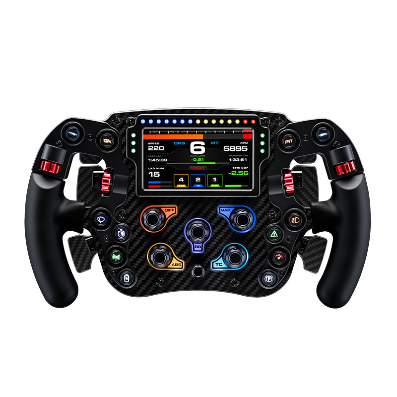 Wheel FX Pro FX Steering Wheel with Color Screen Full Carbon Fiber l Six Paddles